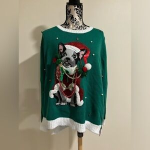 Bulldog Christmas Sweater​​​​​​​​​